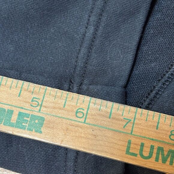 VTG Nike SWOOSH LOGO Cotton Sweat Shorts Black tag gray and black men's size L - Picture 10 of 11